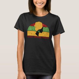 Camiseta História Negra Retroativa Mês Mulher Africana