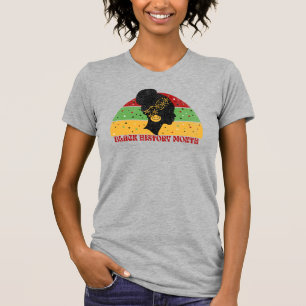 Camiseta História Negra Retroativa Mês Mulher Africana