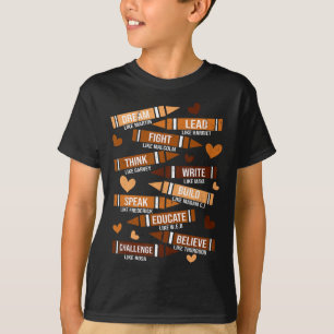 Camiseta História Negra Sonha Como Líderes