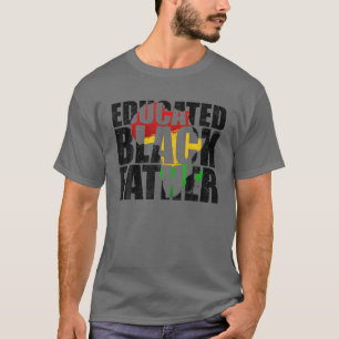 Camiseta História Orgulhosa Tribal do Pai Negro Educado Áfr