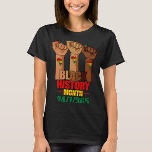 Camiseta História Preta da Mão 247365 Afro-Americano