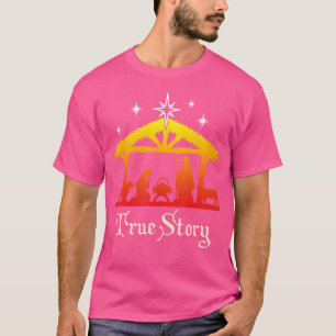 Camiseta História verdadeira Natal Jesus Criatividade Crist
