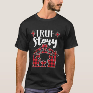Camiseta História verdadeira Natal Natividade Jesus Cristo 
