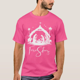 Camiseta História Verdadeira Natal Natividade Jesus Homens