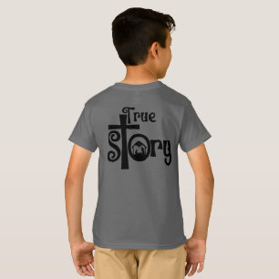 Camiseta História Verdadeira Natividade Menina de Natal