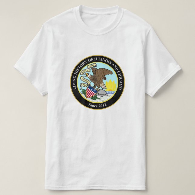 Camiseta História viva da Comunidade de Illinois e Chicago (Frente do Design)