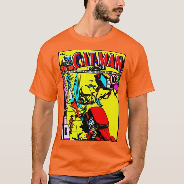 Camiseta Histórias em quadrinhos Clássicas de Gato-Homem (Frente)