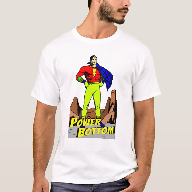 Camiseta Histórias em quadrinhos de Gay de de potência infe (Frente)