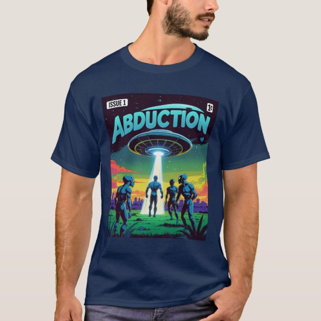 Camiseta Histórias em quadrinhos de rapto: Uma Aventura Sci (Frente)
