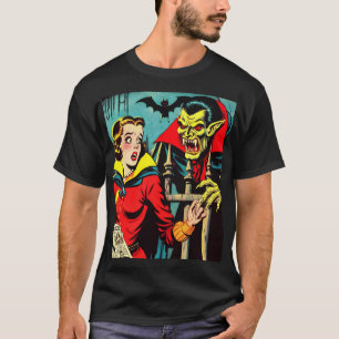 Camiseta Histórias em quadrinhos de Vampiros de Horror Retr