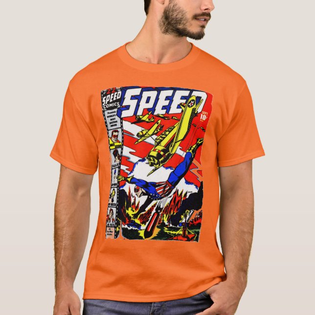 Camiseta Histórias em quadrinhos de velocidade Clá (Frente)