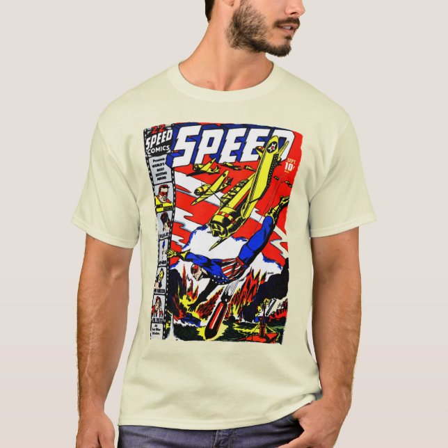 Camiseta Histórias em quadrinhos de velocidade Clá (Frente)