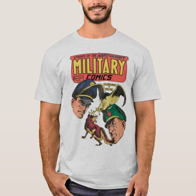 Camiseta Histórias em quadrinhos Militares #16 Arte Cobrir (Frente)