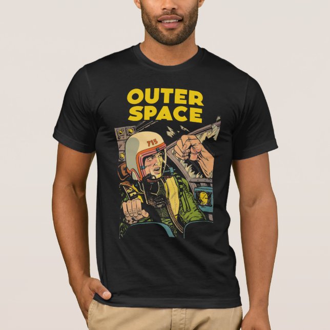Camiseta Histórias em quadrinhos para espaços exteriores n. (Frente)