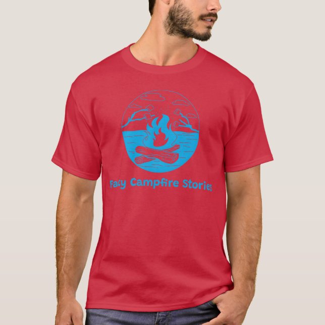Camiseta Histórias sofisticadas de fogueira Presente de aca (Frente)