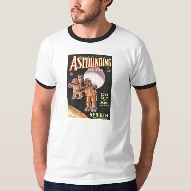 Camiseta Histórias surpreendentes cómicas 1934 de Sci Fi do (Frente)