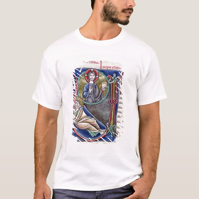 Camiseta Historiated rubrica "V" ou 'U (Frente)