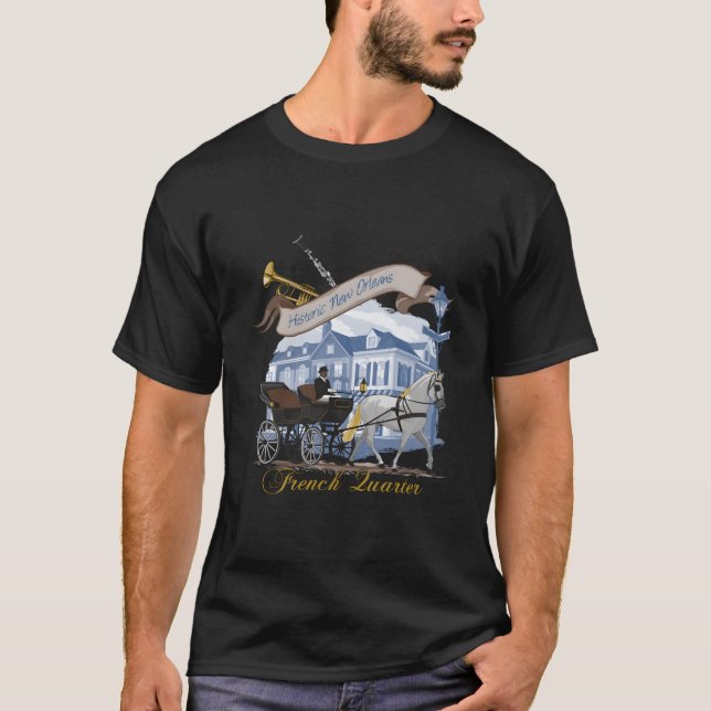 Camiseta Historic New Orleans City Usa Travel (Frente)