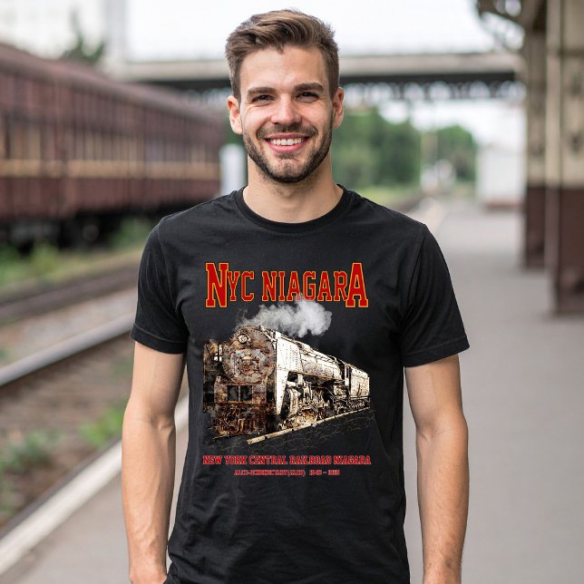Camiseta Historic NYC Niagara Train Steam Locomotive (Historic NYC Niagara Train Steam Locomotive. Mens Basic T-Shirt)