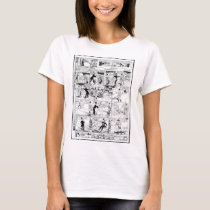 Camiseta Histórica Vintage Hairbreadth Harry Cartoon 1918