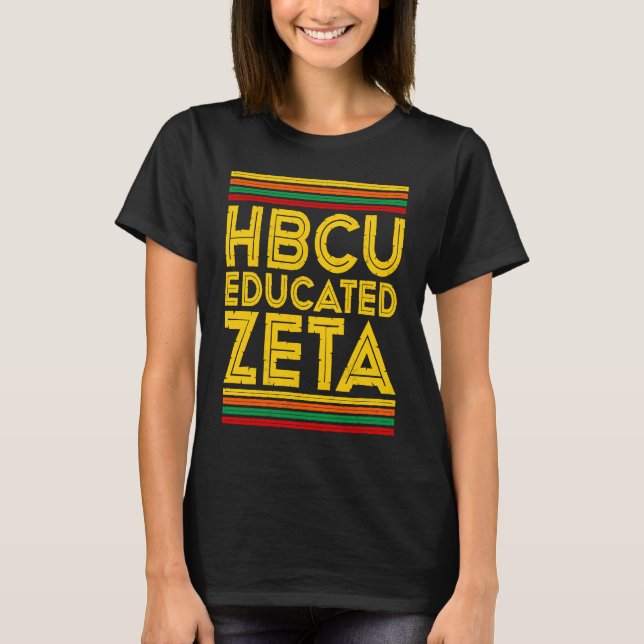 Camiseta Historical Black College Alumni  HBCU Educated ZET (Frente)