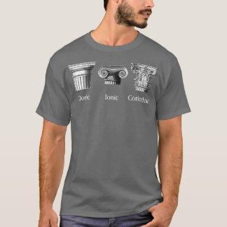 Camiseta Histórico de Arquitetura de Ordens Clássicas