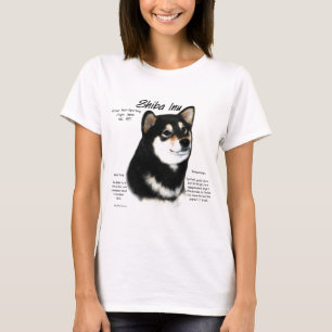 Camiseta Histórico do Shiba Inu Negro