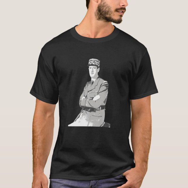 Camiseta Histórico francês Wwii General De Gaulle (Frente)