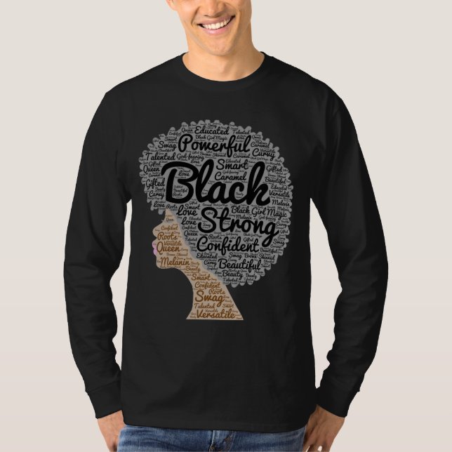 Camiseta Histórico Preto de Arte Afro Mês (Frente)