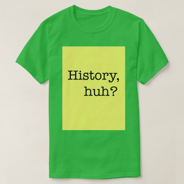 Camiseta History huh Design Red White and Royal Blue (Frente do Design)