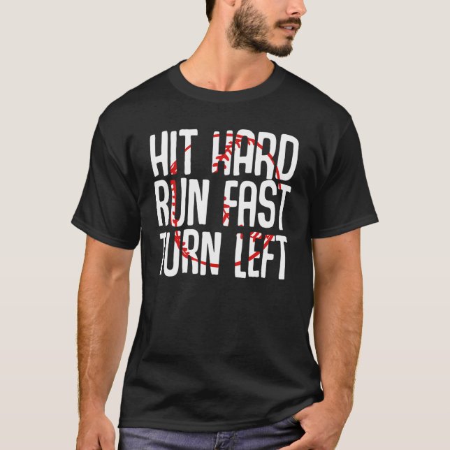 Camiseta Hit Duro Run Fast Turn Left Running Corrida Hobby (Frente)