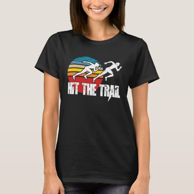 Camiseta Hit the Trail Cross country runner jogger track (Frente)