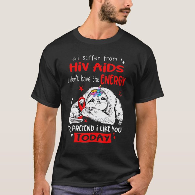 Camiseta Hiv Aids Consciência Eu Gosto De Você Hoje Fita Ve (Frente)