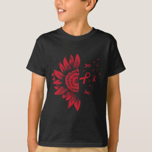 Camiseta HIV/Aids de girassol neurisma cerebral Acidente Le