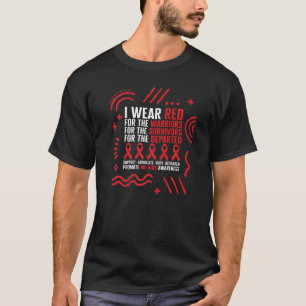 Camiseta Hiv ajuda a conscientizar Mês Visto Vermelho para