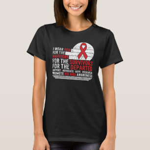 Camiseta Hiv ajuda a conscientizar Mês Visto Vermelho para 