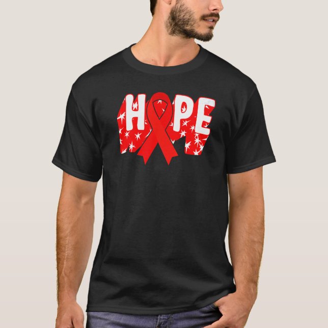 Camiseta Hiv ajuda a conscientizar o mês de esperança guerr (Frente)
