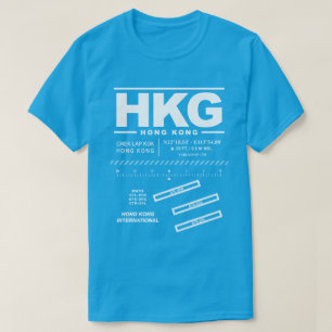 Camiseta HKG do Aeroporto Internacional de Hong Ko