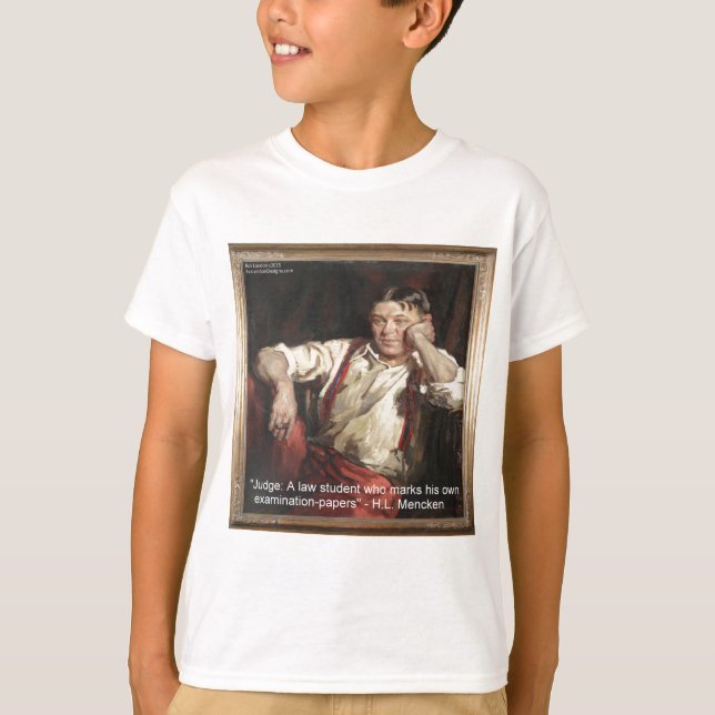 Camiseta HL Mencken Graphic & Cote Sobre Os Juízes (Frente)