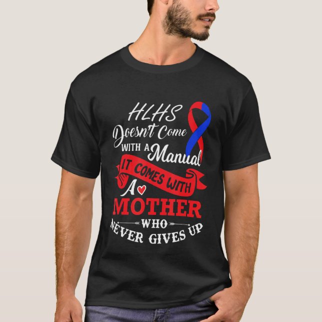 Camiseta Hlhs Com Uma Mãe Que Nunca Desiste Do Ri Vermelho  (Frente)