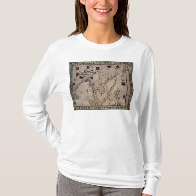 Camiseta HM 41 o Extremo Oriente, de um atlas portolan (Frente)