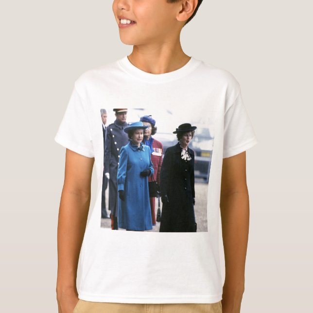 Camiseta HM Queen Elizabeth II-Margaret Thatcher (Frente)