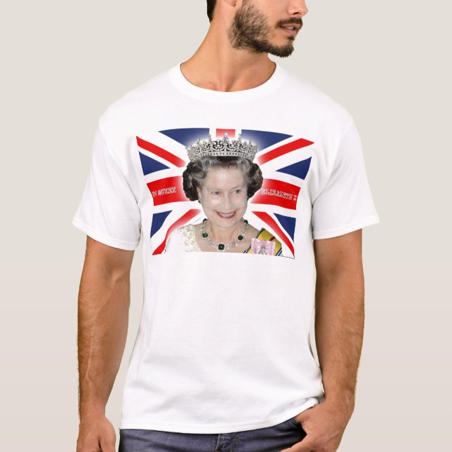 Camiseta HM rainha Elizabeth II - pro foto (Frente)