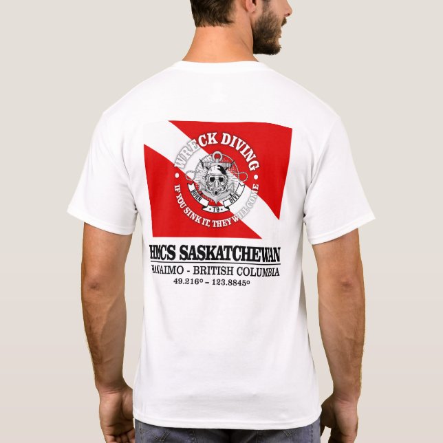 Camiseta HMCS Saskatchewan (melhores destroços) (Verso)