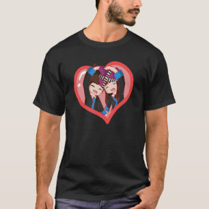 Camiseta Hmong Miao Girl Woman Heart Boy Casal O Ama