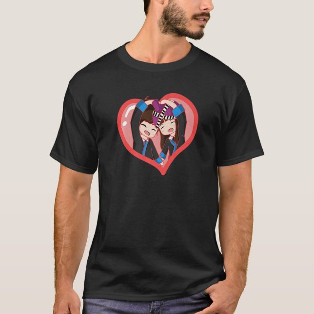 Camiseta Hmong Miao Girl Woman Heart Boy Man Couple Love Hm (Frente)