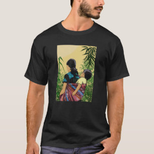 Camiseta Hmong Miao Orgulhosa Mulher-Mãe Tradicional Hmoob