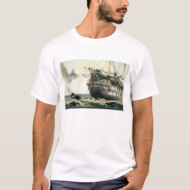 Camiseta HMS Agamemnon que coloca o cabo atlântico (Frente)