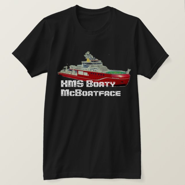 Camiseta HMS Boaty McBoatface (Frente do Design)
