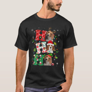 Camiseta Ho3 Luzes de Natal Papais noeis Elf Reindeer Beagl